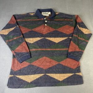 Vintage Pazzo Mens XLT Geometric Aztec Acrylic Pullover Sweater 90's